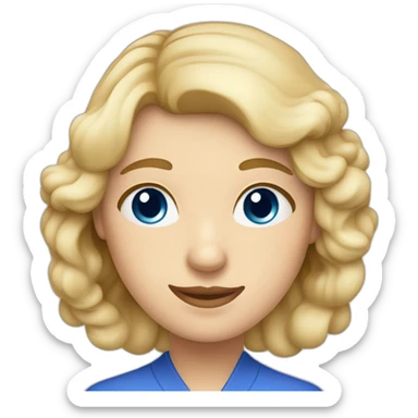 Maestra de inglés rubia y ojos azules sticker