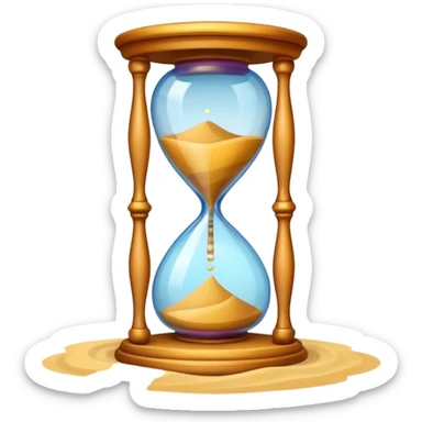 colorful hourglass sticker
