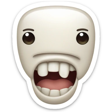 dientes mordiendo el dedo índice  sticker