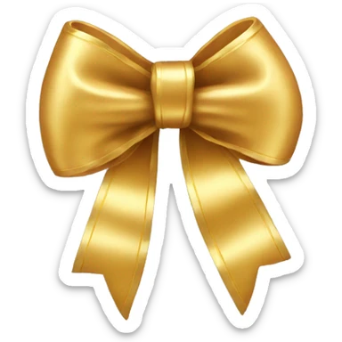 Gold bow sticker