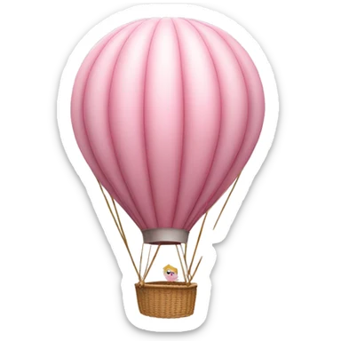 pastel pink hot air balloon  sticker