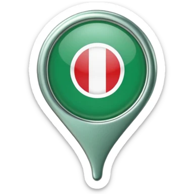 location pin Italy green sticker