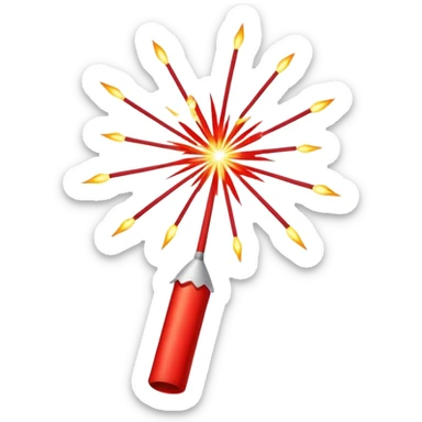 holiday firecracker sticker