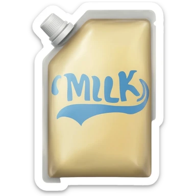 condensed milk in a branded refill bag sticker