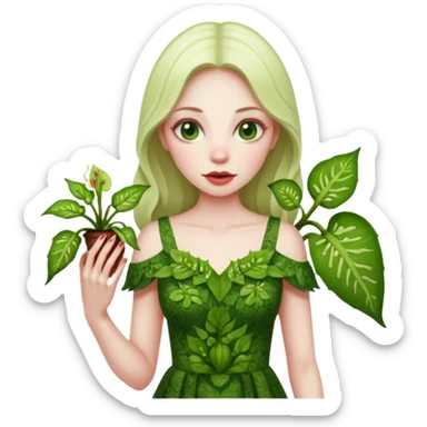 Mujer planta carnivora sticker