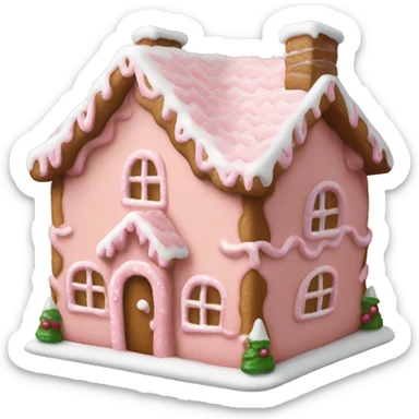 Light pink ginger bread house in detail sticker