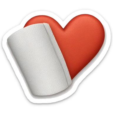Bandage around heart  sticker