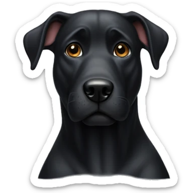 Black big dog sticker