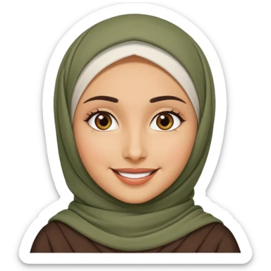 Tête jolie femme emoji arabe Réal sticker