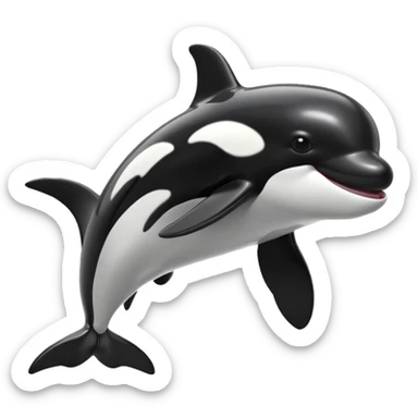 3d style orca sticker