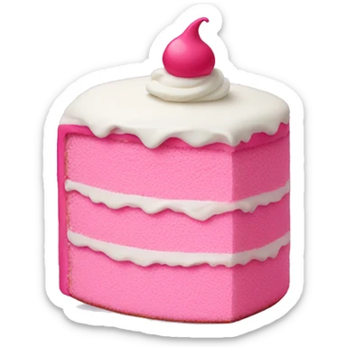 Pink cake with white cream sticker