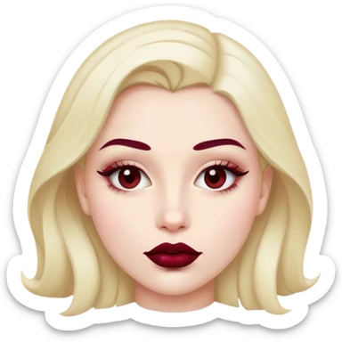 burgundy lips sticker