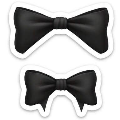 Black bow sticker