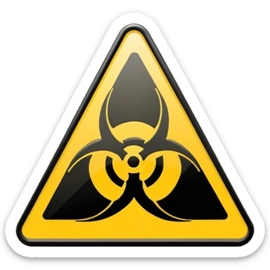 Biohazard sticker