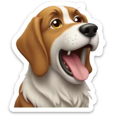 Dog howling  sticker