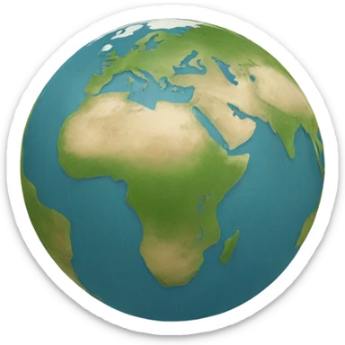  Globe With Meridians sticker