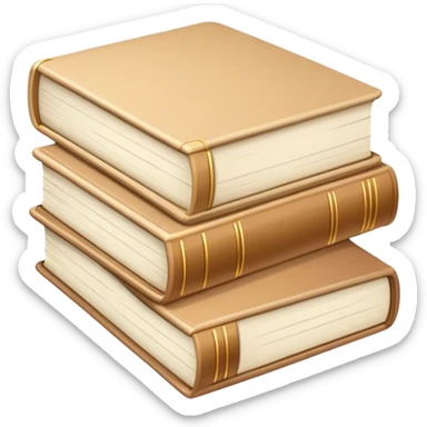 a stack of beige books sticker