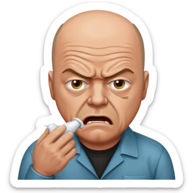 hank schrader vomiting on heisenberg sticker