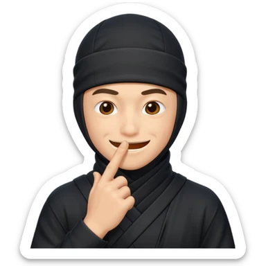 foto do Ninja ele mandando calar a boca sticker