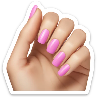 pink nails sticker