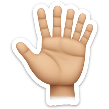 A Hand with 4 1/2 fingers and the thumb  sticker
