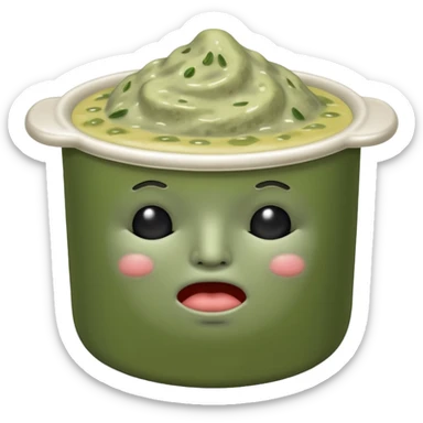 smelly rotten porridge, no face sticker