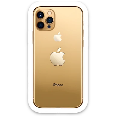 Gold iPhone 16 Pro Max, replace apple logo with cross backview sticker