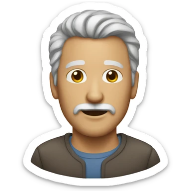 Older man with goatee sticker