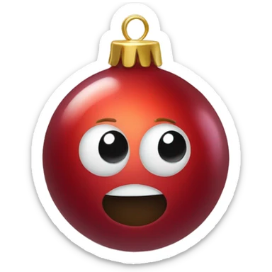 Red bauble sticker