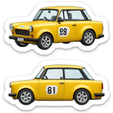 Trabant as a racecar sticker