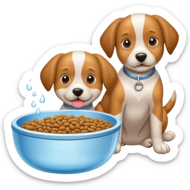 Dog food and water  sticker