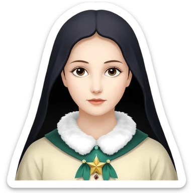 Девушка белокожая на беговой дорожке, с длинными светло-лиловыми волосами, в лиловом топе, в серых спортивных штанах, с черными ресницами sticker