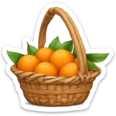 basket of orange  sticker