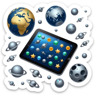 Space debris sticker