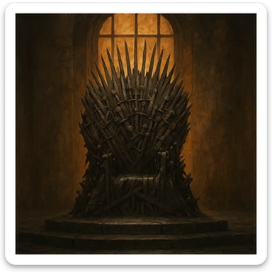 The iron throne, style 6 sticker