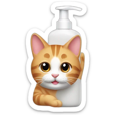 Lotion cat sticker