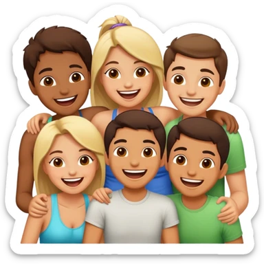 outdoor fun with friends sticker