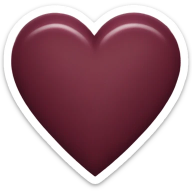 Burgundy heart sticker