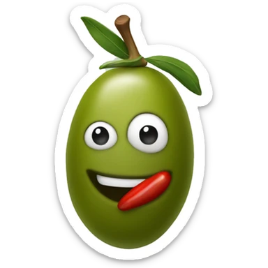 green olive stuffed with red pepper sticker