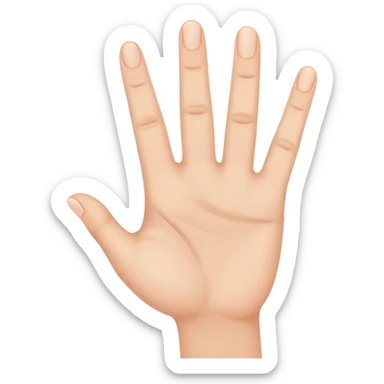 hand showing number four with fingers sticker