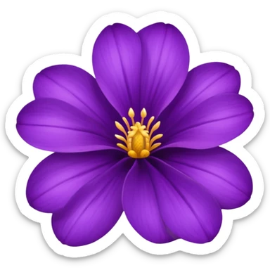 Violet flower sticker