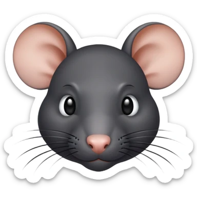 Un rat noir nu qui transpire  sticker