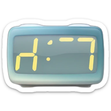 5am digital clock sticker