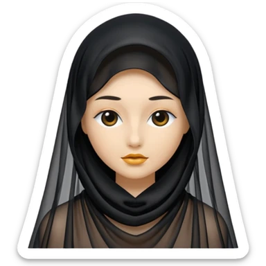 a black veil sticker