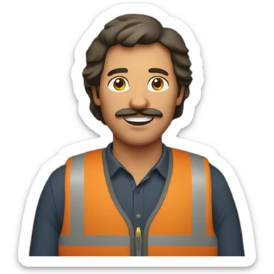 A man from portugal with bricks sticker