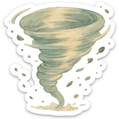 ghibli style whirlwind sticker