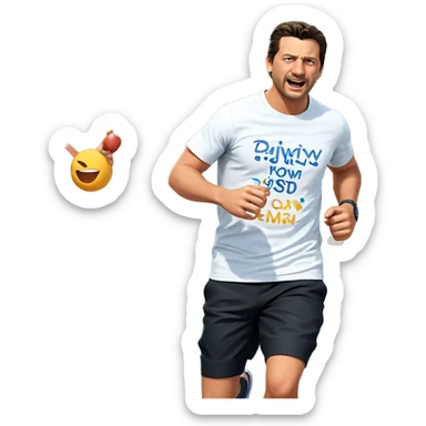 boys having fun outside sticker