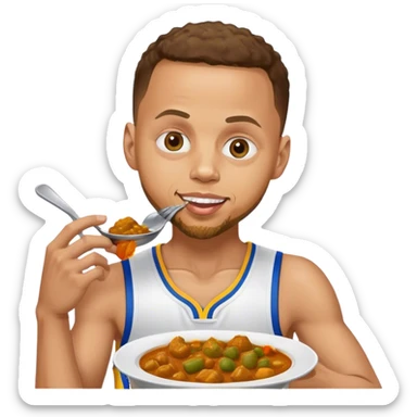 Steph curry eating curry sticker
