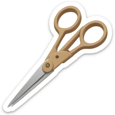 Beige scissors  sticker