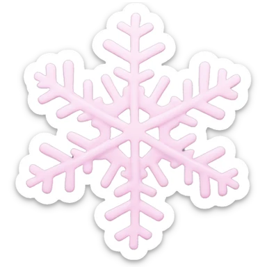 pastel pink snowflake  sticker